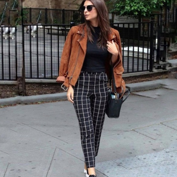 WINDOW PANE CHECK ANKLE PANT WITH SASH - Picture 2 of 4